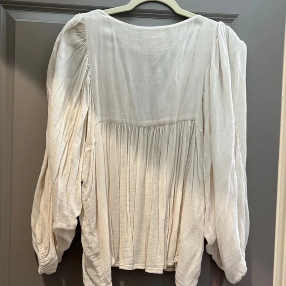 Denim & Supply Ralph Lauren Cream Peasant Blouse - Picture 6 of 6
